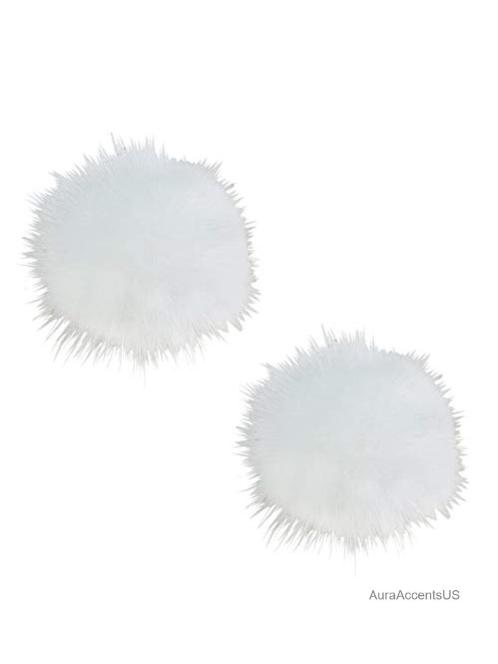 Faux Mink Fur Pom Pom Shoe Clips Fluffy Shoe Charms 1 Pair
